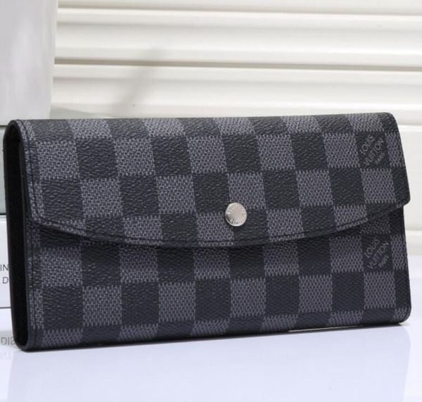 

European and American fashion wallet classic chess grid men and women common wallet luxury hand bag