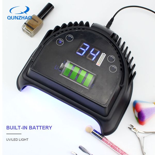 

lamp for nails smart sensor 72w uv led polisher machine with battery for curing gel therapy manicure lamp timer nail light dryer