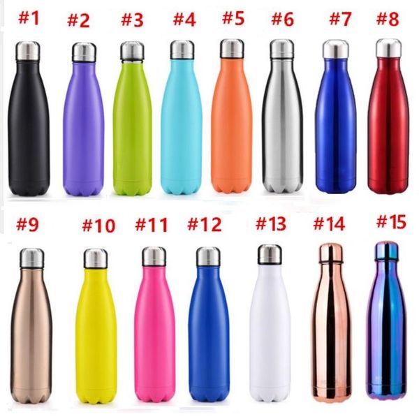 Vacuum Insulated Water Bottle 500ml Cola Stainless Steel Double Walled Shape