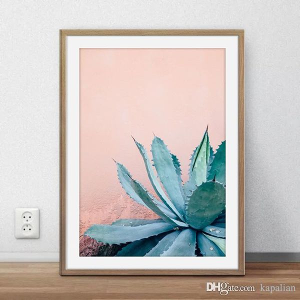

Plant Poster Cactus Pink Background Wall Decor Pictures Art Print Home Decor Poster Canvas Unframe 16 24 36 47 Inches