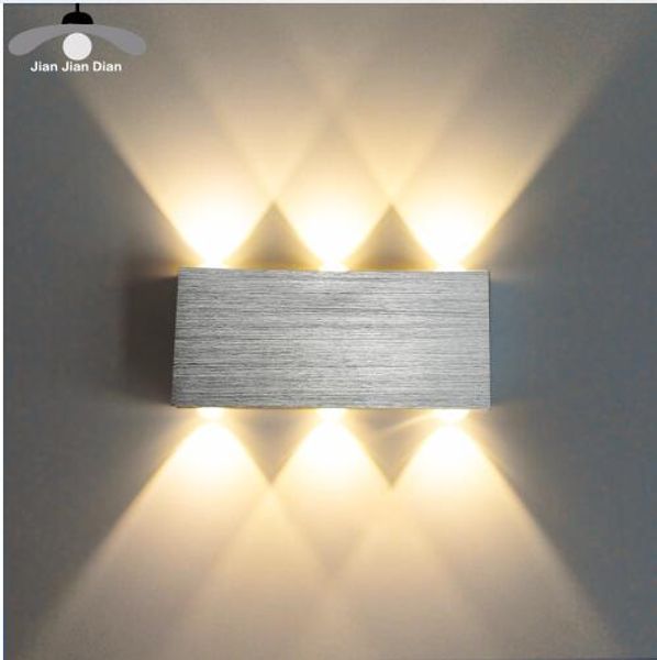 Lâmpada de parede LED Modern Sconce Stair Light Light Sala de estar Quarto Cama de cabeceira de cabeceira Indoor Iluminação Home Hallway Silver Silver