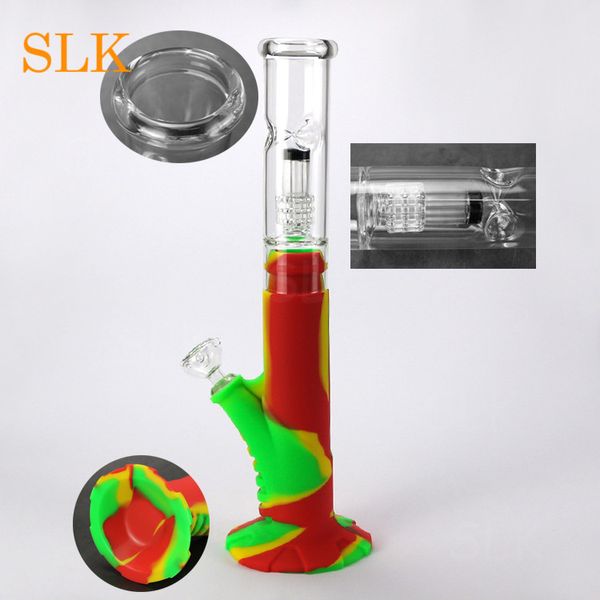 filtro in vetro narghilè bong in silicone alto interruttore pipa ad acqua vetro colorato bruciatore a nafta bong da fumo unico dab rig per elettrico 420