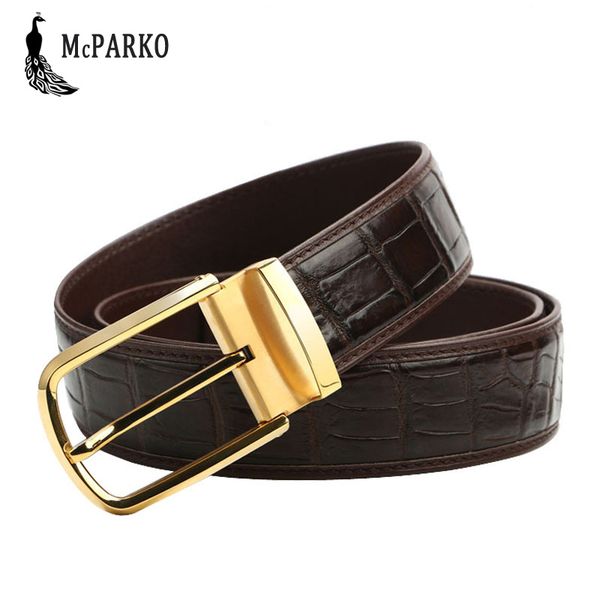 

real crocodile skin belt men genuine leather belt stainless steel buckle design luxury gift formal black waist for male, Black;brown