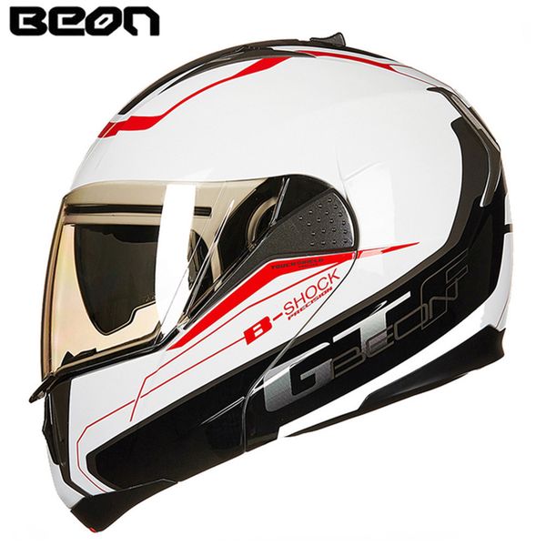 

beon motorcycle flip up helmet modular open full face helmet moto casque casco motocicleta capacete b70084 dual visors helmets