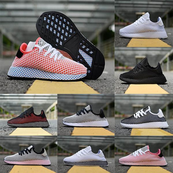 

Hot High Quality 2018 Mesh Breathable Running Sneakers Originals Deerupt Runner Men and Women Damping Rubber Athletic Shoes