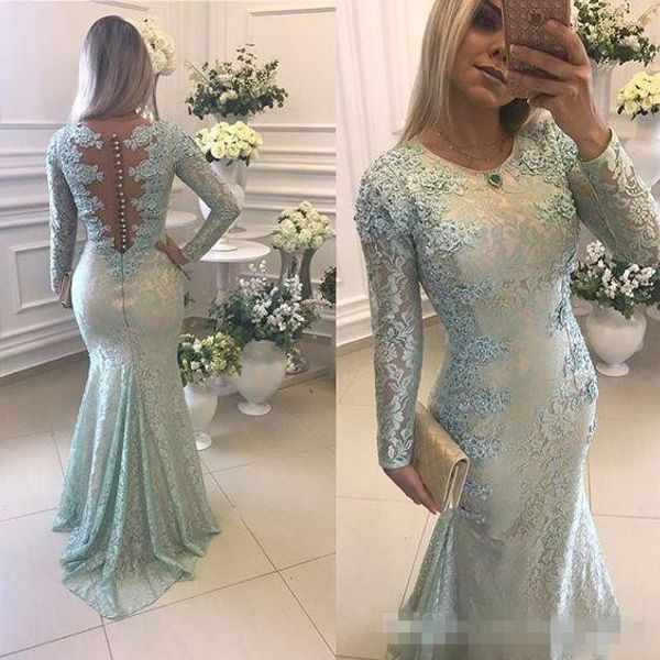 

custom made long sleeves evening dresses lace applique pearl beaded sweep train jewel neck formal prom gown plus size, Black;red