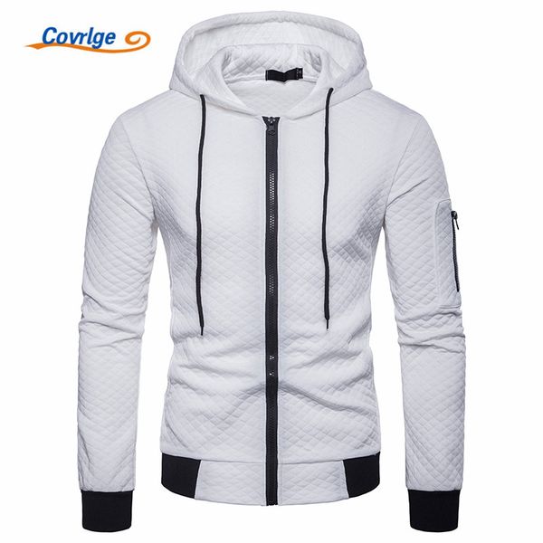

covrlge men's hoodies spring autumn sportswear long sleeve casual hooded coat mens brand clothing male sweatshirt mww136, Black