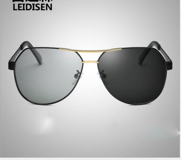 

2color changing polarizing sunglasses, male psensitive anti ultraviolet sunglasses, double color electroplating driver's driving glasse, White;black