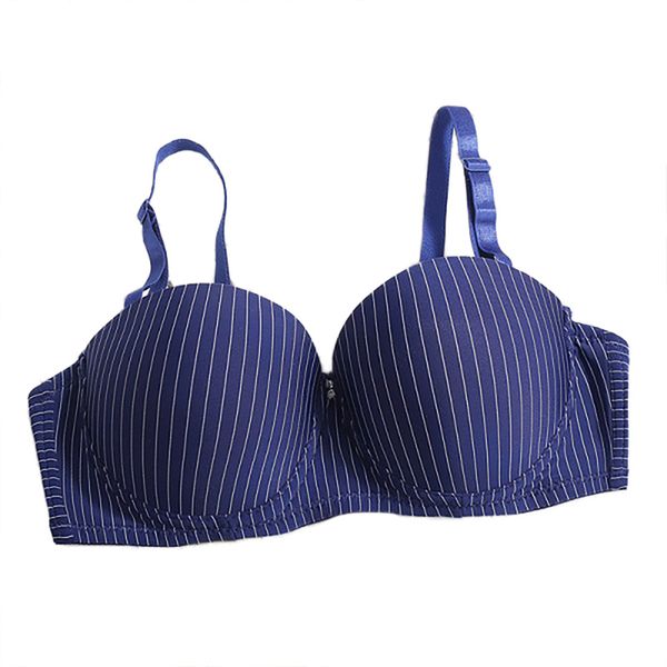 

women lingerie plus size thin cup stripe anti-light breathable underwear adjustable push-up bra 2018 sale, Red;black