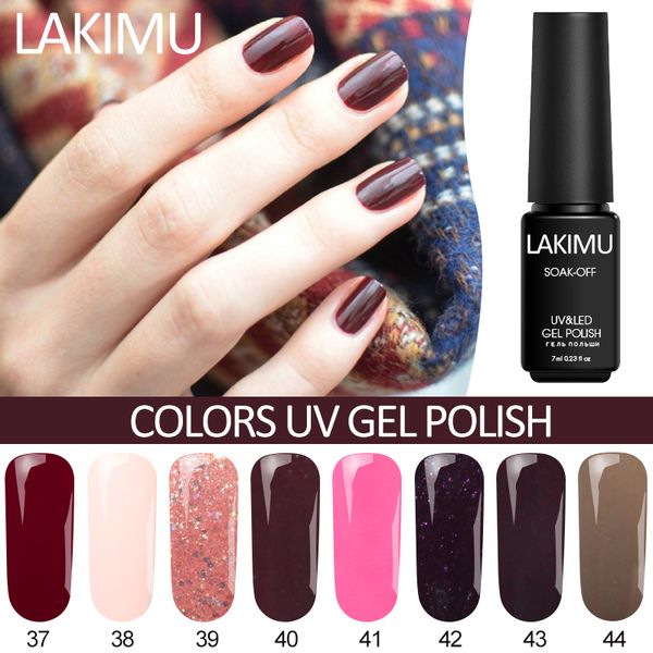 

lakimu gel varnish semi permanent lucky 24 pure colors gel nail polish soak off nail polish for nails all for manicure, Red;pink