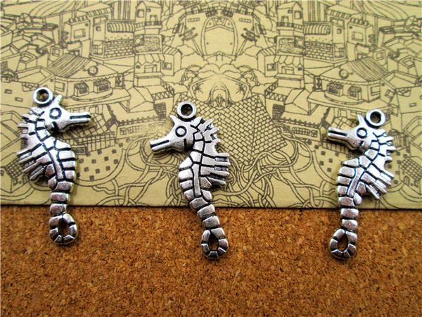 

15pcs antique silver sea horse charms,sea horse pendant 20x38mm, Bronze;silver