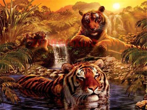 

алмаз вышивка животных тигр озеро diy алмаз живопись вышивки крестом комплект смолы полный roundsquare алмазная мозаика украшения дома aa005