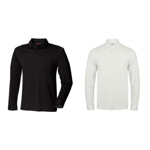 

mens long sleeve stretch shirt, White;black