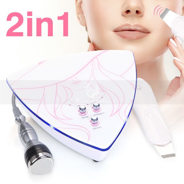 

portable 2 in 1 high frequency 3mhz ultrasonic skin scrubber facial cleaning beauty device blackhead removal