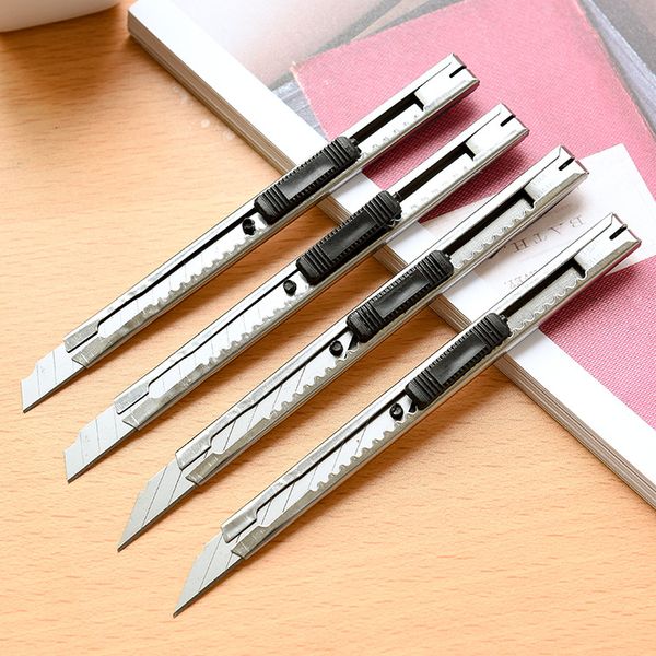 

Slide Snap Off Knife Box Cutter Blade Retractable Stainless Steel Knife Multi-Purpose DIY Tools Fishing Tackle D725L