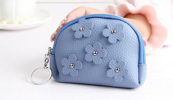 

Huapin cute flower coin pur e ladie zipper hort wallet
