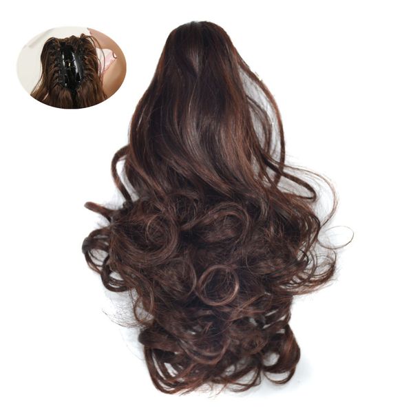 

sara kinky curly ponytails claw clip in short curly ponytail hair extension hair pieces hairpiece extensions 25cm,10inch, Black