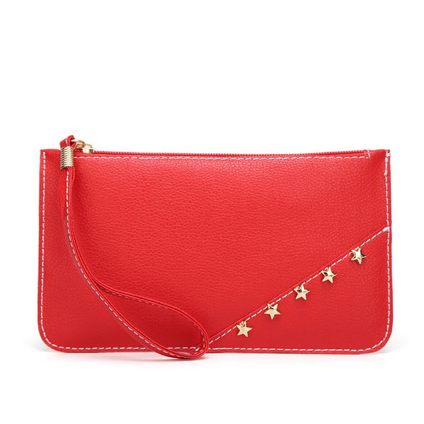 

pu leather stars women's coin purse mini wallet money bag female small phone pouch carteira bolsa feminina bolso mujer for girls, Red;black
