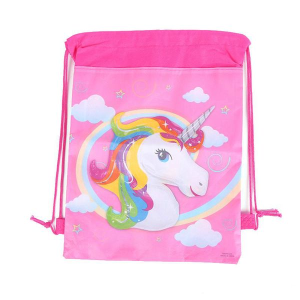 Unicorn Drawstring Bag Unicorn Drawstring Bags Kids Cartoon Theme Unicorn Bags