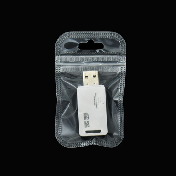 

200 шт. / лот 5.5*9 см мини-закрывающийся почтовый замок прозрачный пластиковый пакет сумки с подвесным отверстием прозрачный поли мешок для