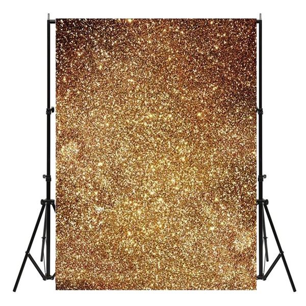 3x5ft Dourado Glitters Fotografia Fundos Estúdio de Vinil Do Bebê Foto Backdrops Nova Chegada