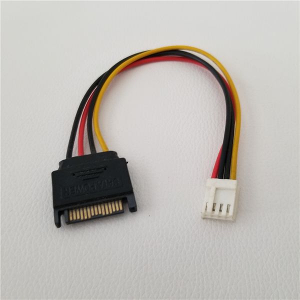 

Wholesale 100pcs/lot SATA Cable 15Pin to 4Pin FDD Floppy Male to Female Power Cable for PC DIY