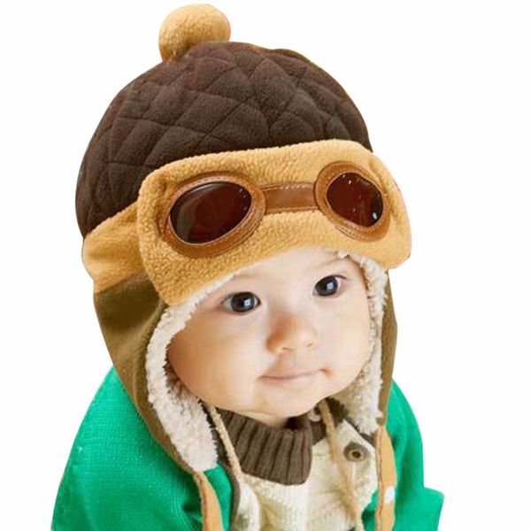 

Baby Pilot Hat Toddlers Kids Cool Aviator Winter Warm Cap for Baby Boy Girl Infant Ear Flap Soft Hat Beanies, Blue