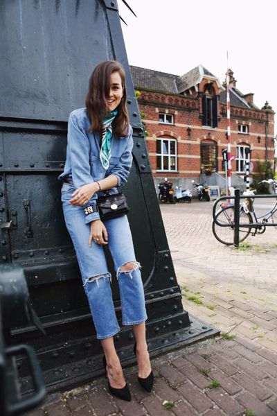 

6 jeans for women fall/winter 2018 new style show thin close-fitting elastic comfortable trousers e98-hby0, Blue