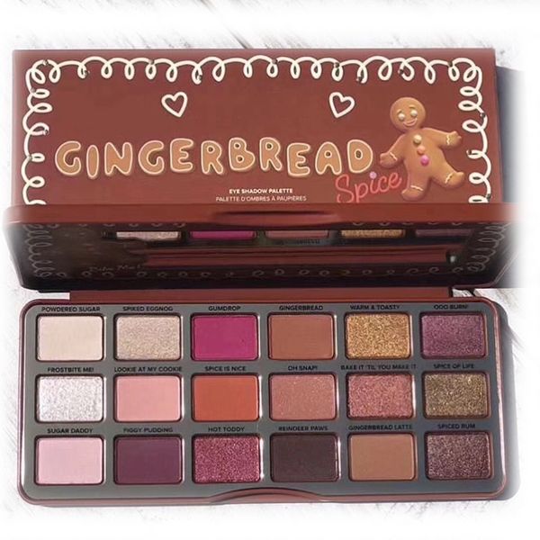 

100pc whole ale face gingerbread eye hadow palette 18color eye hadow palette holiday collection makeup palette dhl hipping