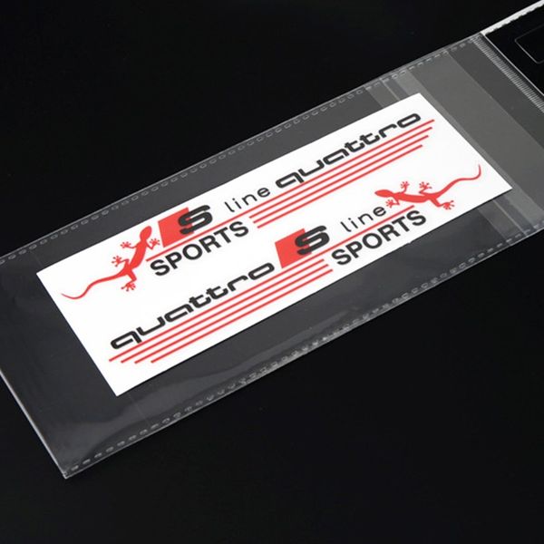 2PCS/SET 3D Gecko S Line Quattro Sports Car Sticker