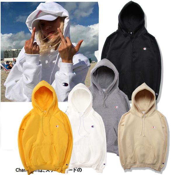 

new long sleeved embroidery 5colors champ big c brand lady polos padded hood sweatshirts cute boyfriend style harajuku thin sweater hoodies, Blue;black