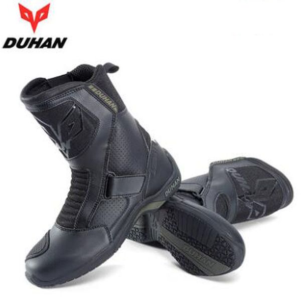 

2018 new duhan motorcycle knight riding boots men four seasons antiskid/wear-resistant off-road motorcycle road racing boots