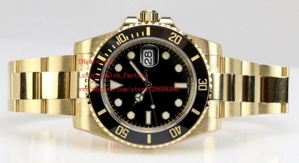 

luxury sapphire ceramic 18k 40mm yellow gold 116618 automatic mechanical asia 2813 movement mens watches men's watch black dial, Slivery;brown