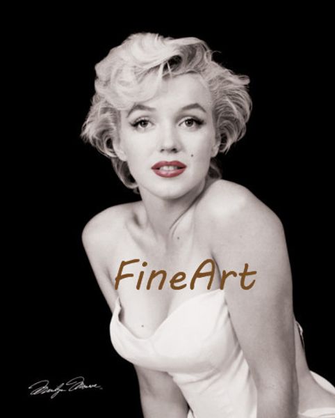 

handmade marilyn monroe decor painting on canvas beautiful artwork black white paintings home dÃ©cor art oil painting bedroom unique gifts