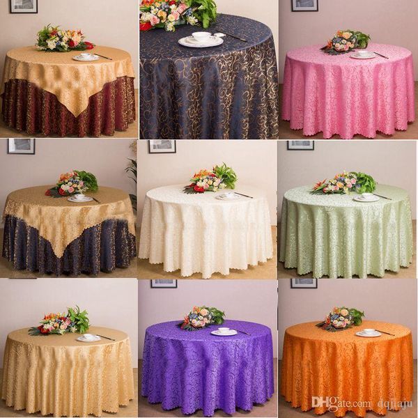 

Table Cloth Table Cover Round For Banquet Wedding Party Decoration Hotel Tables Fabric Table Wedding Tablecloth Home Textile 12 Colors