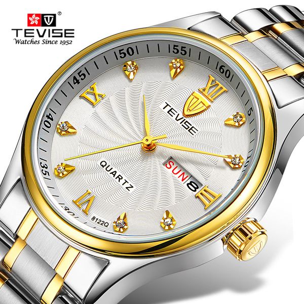 

women watches double calendar bracelet watch ladies waterproof fashion quartz steel wrist watches for women saat, Slivery;brown