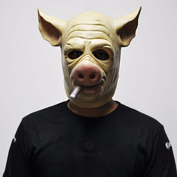 

сигара боров маска игра h1z1: убить короля косплей полная голова латекс свиньи маски для хэллоуина