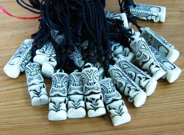 

yqtdmy 12 pcs fashion tiki biker design rock style necklace, Silver