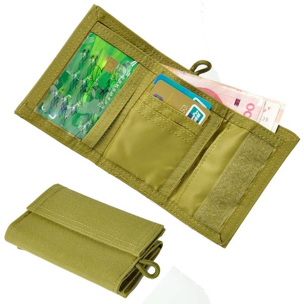 Designer wallet Tactical Tri-Fold Nylon Credit Card holder Organizer 1000D Nylon waterproof Casual police EDC ID holder purse