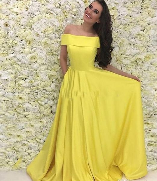 

elegant simple satin a line prom dresses custom made off shoulder country long formal party dress floor length prom gown, Black