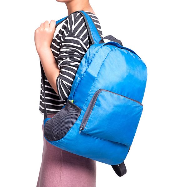 

portable foldable backpack polyester waterproof travel bag