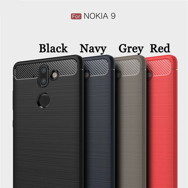 

Hybrid thin ca e for nokia 9 cover the carbon fiber texture bru h ilicone oft back cover for nokia 9 ca e coca