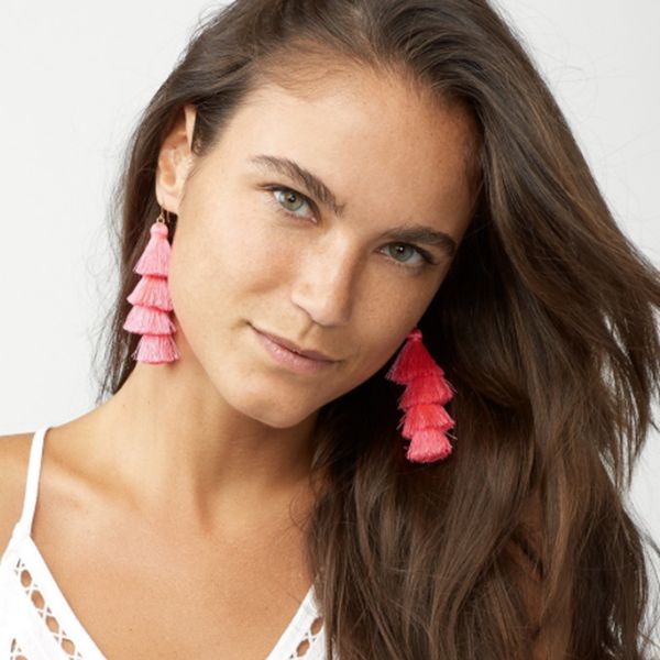 

7 colors New tassel earrings fashion women statement pom pom Earrings for women crisana hoop earrings