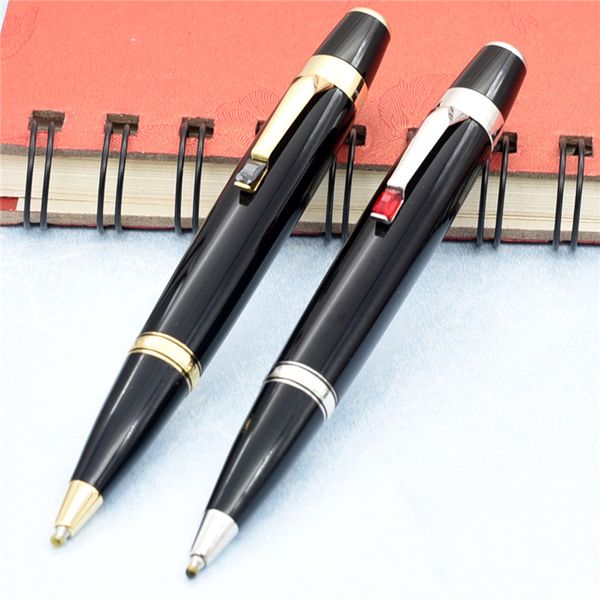 

luxury pen brand 11 cm bohemia series black resin ballpoint pen with crystal school office stationery mt brand writing business pen gift, Blue;orange