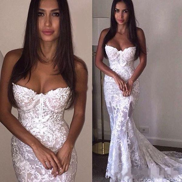 

gorgeous white vintage mermaid lace wedding dresses 2018 sleeveless floor length long bridal gowns exquisite arabic dress vestidos chic