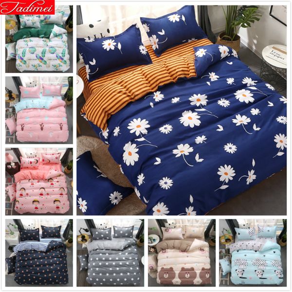 White Floral Blue Duvet Cover 3 Bedding Set Adult Kids Child Soft