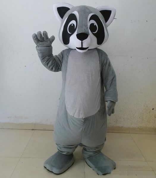 

2018 grey colour raccoon mascot racoon costume for to wear for sale, Red;yellow