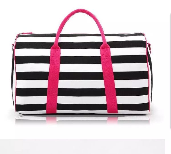 

Striped Pink Duffle Bag Womens Gym Sports Bag/foldable sport duffel bag waterproof travel gym duffle bag