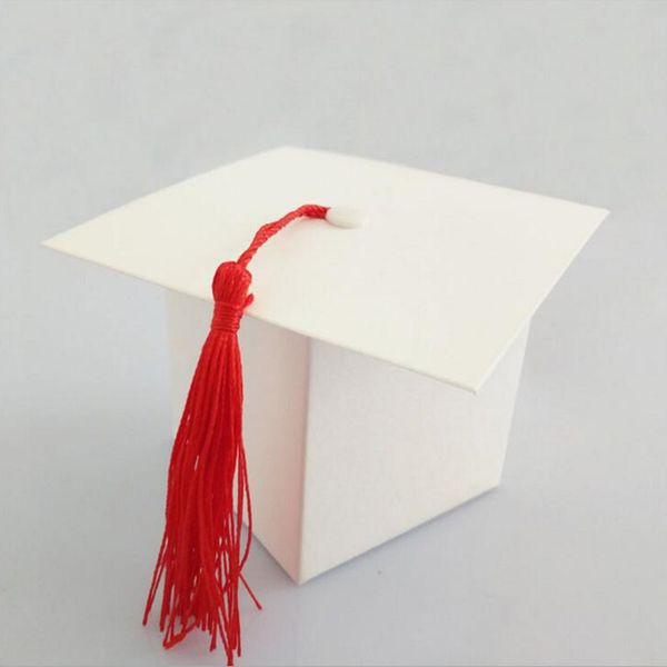 Ialj Top Diy Paper Graduation Cap Shaped Gift Box Sugar Chocolate Box For Graduation Party Favor Cap Bachelor Hat Weddin Wrapping Paper Print Wrapping