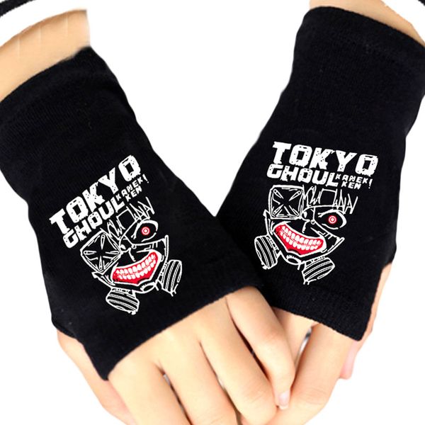 

fashion knitting gloves anime tokyo ghoul kaneki ken fingerless cotton knitted glove cosplay winter mittens femme gift, Blue;gray